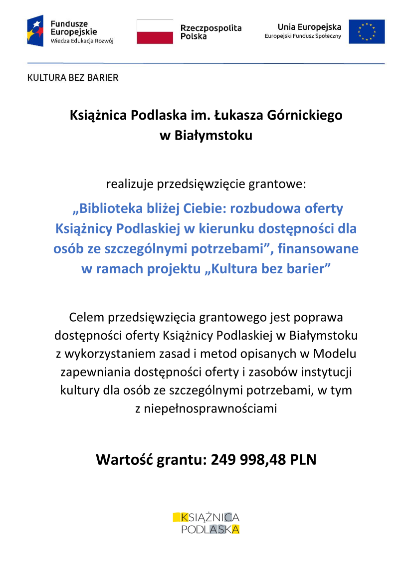 Ilustracja do artykułu Kultura bez barier – Biblioteka bliżej Ciebie