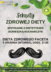 plakat spotkania dieta zdrowego faceta
